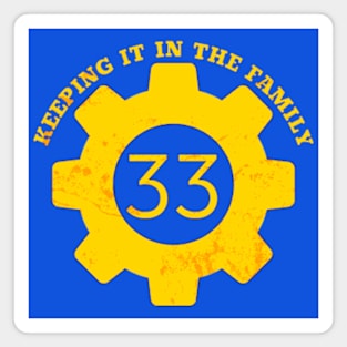 Vault 33 Family Fallout Magnet